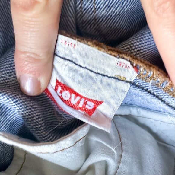 Levi’s Premium 501 High Rize Straight Leg Cropped Diamond In The Rough Size 27 - Picture 9 of 14